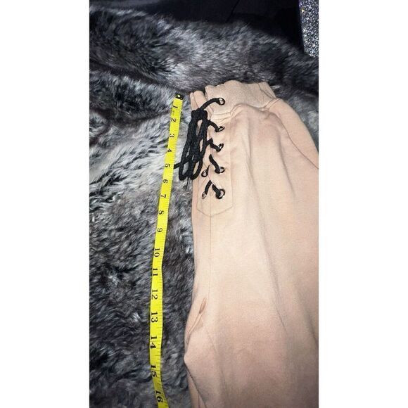 Tiger Mist Jogger Beige/Black Pacifica Lace -Up Track Pants, Size Xs - Picture 10 of 14